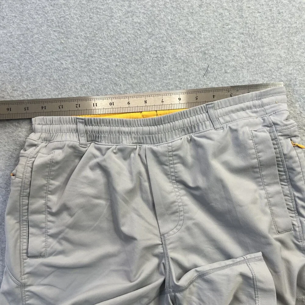 Bird Dogs Shorts Mens Small Gray Yellow Lined Boom for your Boomstick Athletic
